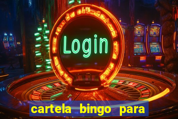 cartela bingo para cha de cozinha imprimir gratis